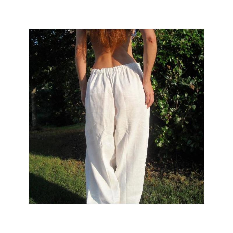 Linen Pants Thorsberg Inspired Pants Luscious / White 